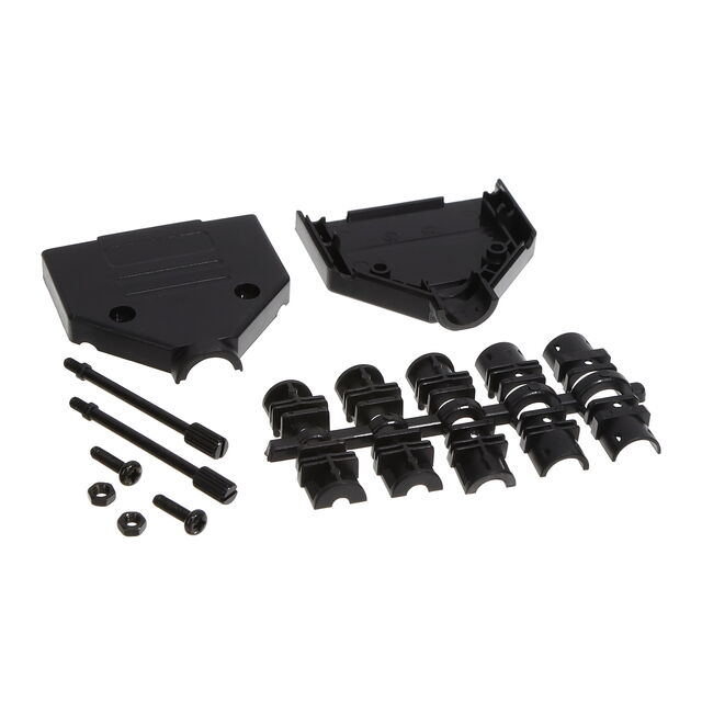 DSUB PLAST HOOD BLCK 25-6560-010