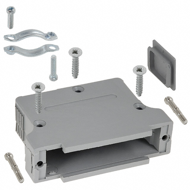 CONN BACKSHELL 50P 90/180DEG GRY