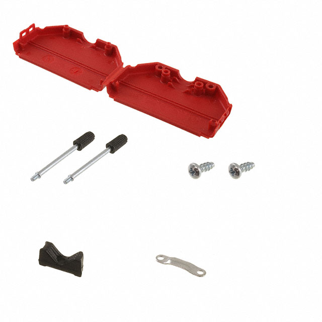 CONN BACKSHELL 37POS 180DEG RED