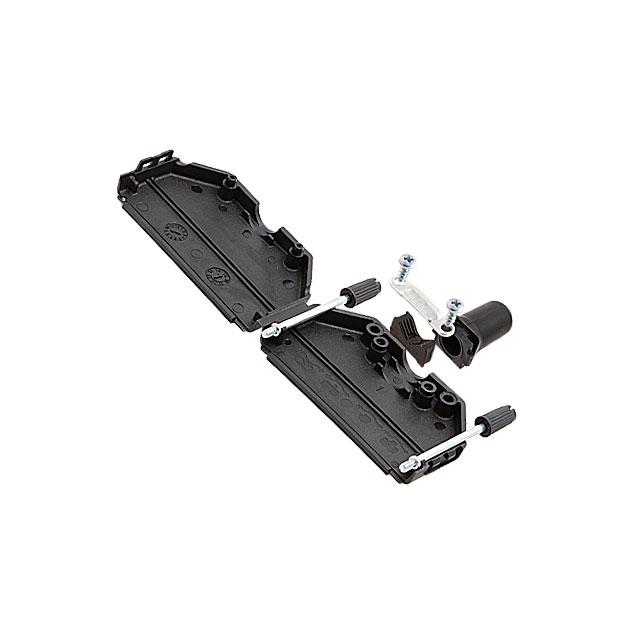 CONN BACKSHELL 37POS 180DEG BLK