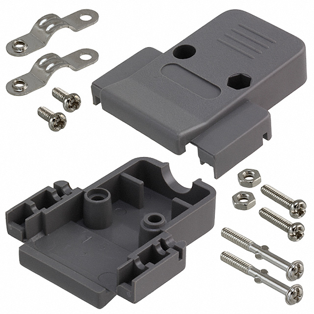 CONN BACKSHELL 15POS 180DEG GRAY