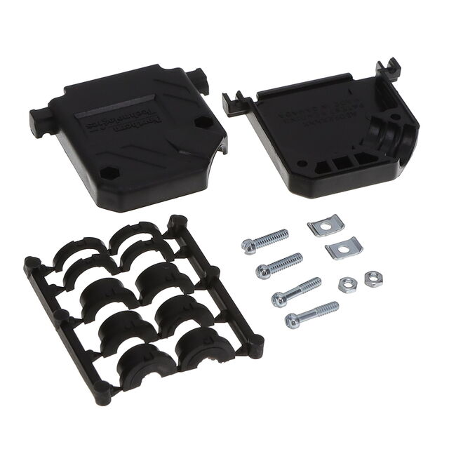 25P PLASTIC D-SUB HOOD BK 45 NT
