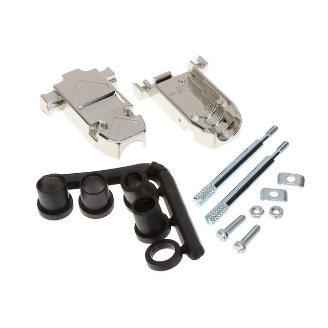 9P METPLAS D-SUB HOOD NI 180 T/S
