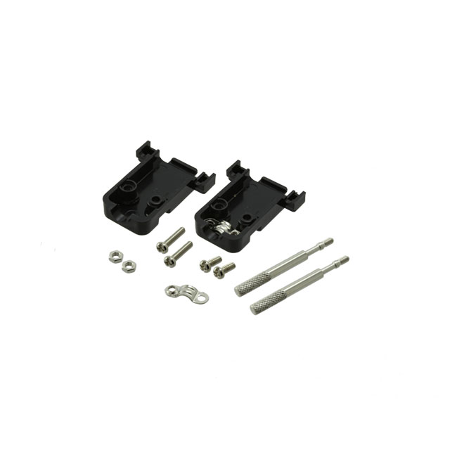 D-SUB HOOD BLK PLASTIC 9 WAY THU