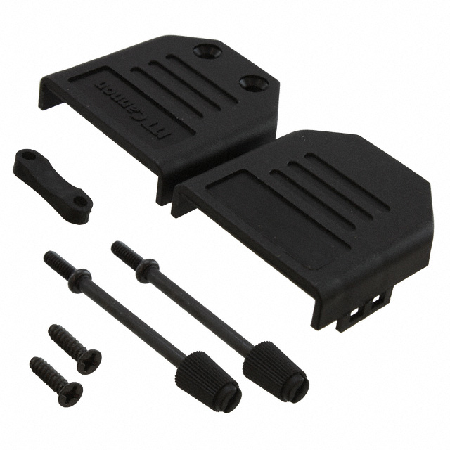 CONN BACKSHELL 9POS 180DEG BLACK