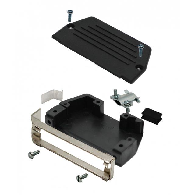 37 WAY D-SUB HOOD BLACK PLASTIC