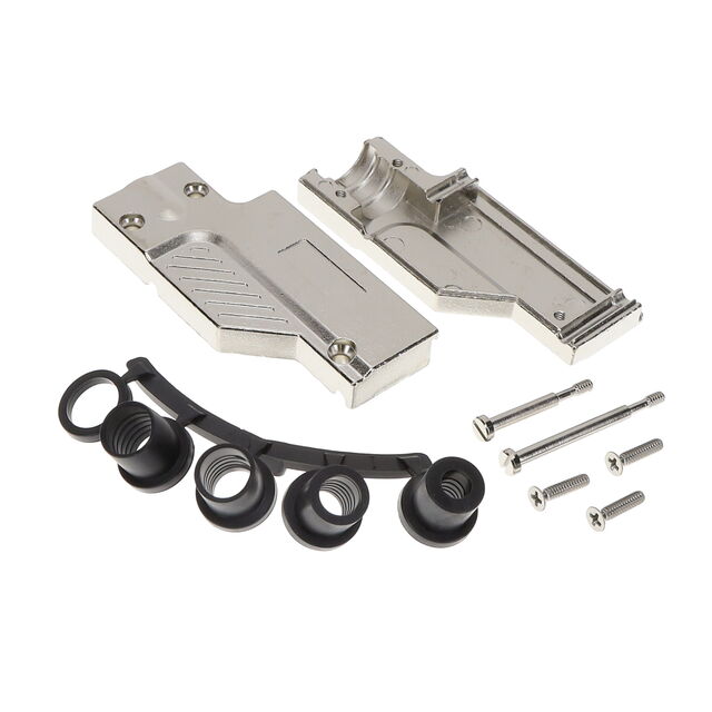 25P DIECAST D-SUB HOOD NI 90 LOW