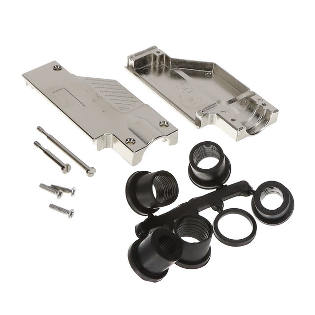50P DIECAST D-SUB HOOD NI 90 LOW