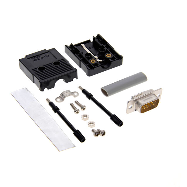 CONN BACKSHELL 9POS 180DEG SHLD