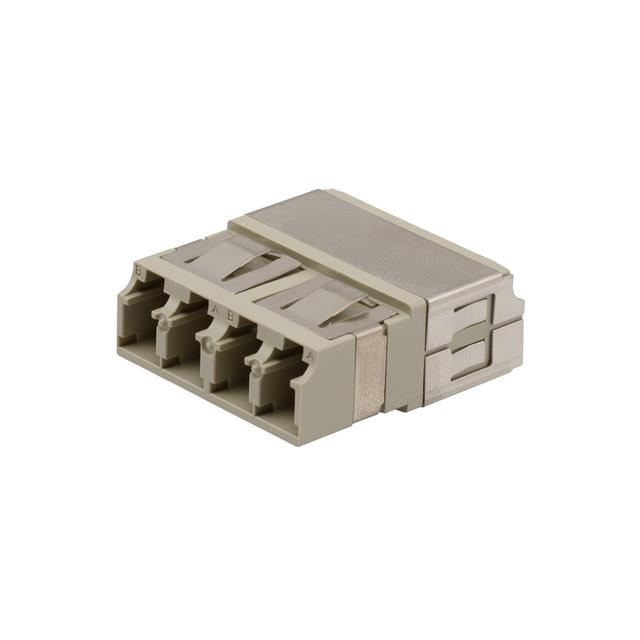 FIBER COUPLER, LC/LC QUAD, WHITE