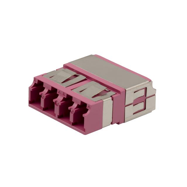 FIBER COUPLER, LC/LC QUAD, WHITE