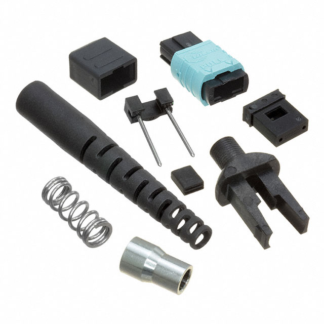 12F MPO CONNECTOR, MALE, MM, AQU