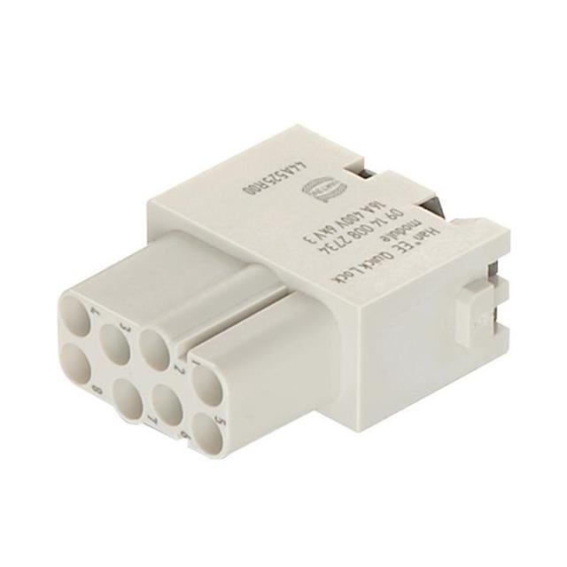 MODULE FEMALE 8POS PUSH IN LOCK
