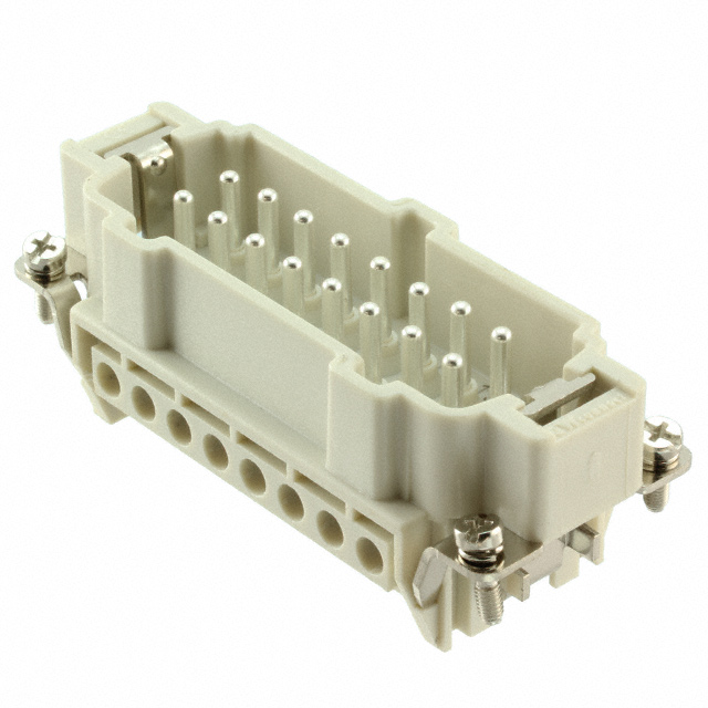 16P + PE MALE INSERT 16A 500V/UL