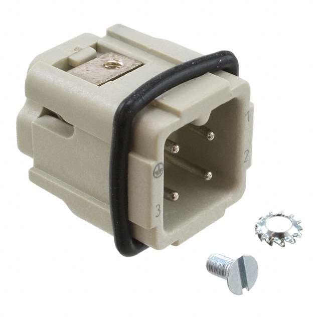 INSERT MALE 3POS+1GND SCREW