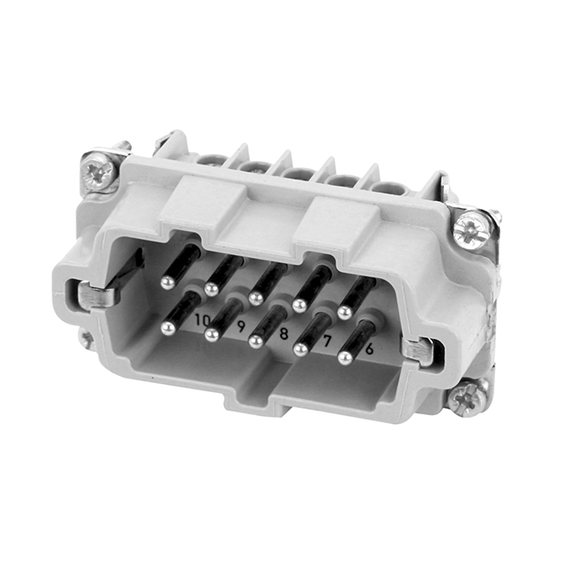INSERT MALE 10POS+1GND SCREW