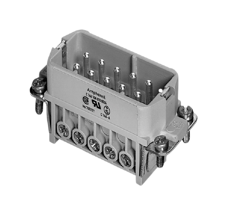 INSERT MALE 10POS+1GND SCREW