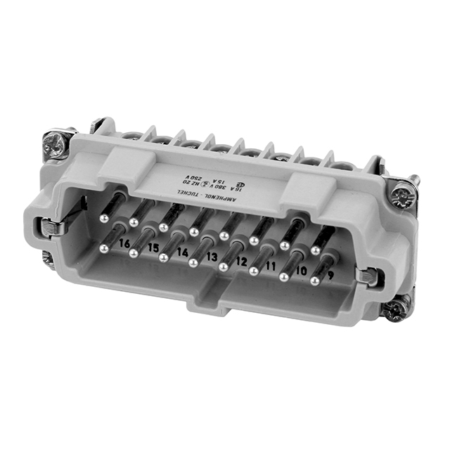 INSERT MALE 16POS+1GND SCREW
