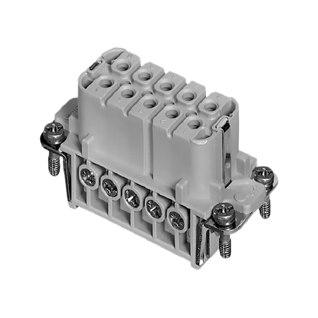 INSERT FEMALE 10POS+1GND SCREW