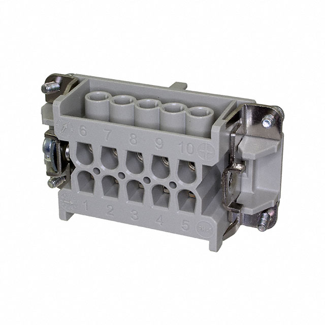 INSERT FEMALE 10POS+1GND SCREW