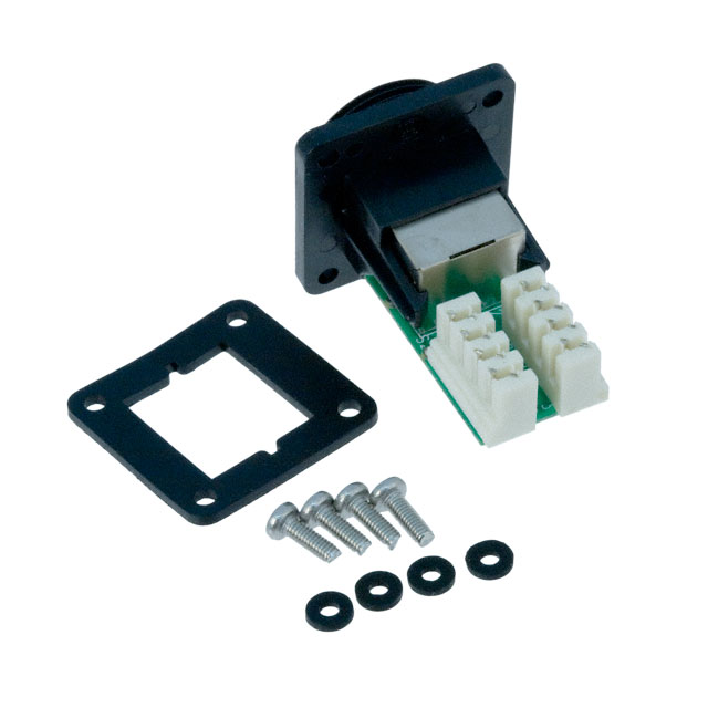 CONN JACK RJ45 SHIELD CAT5E BLK