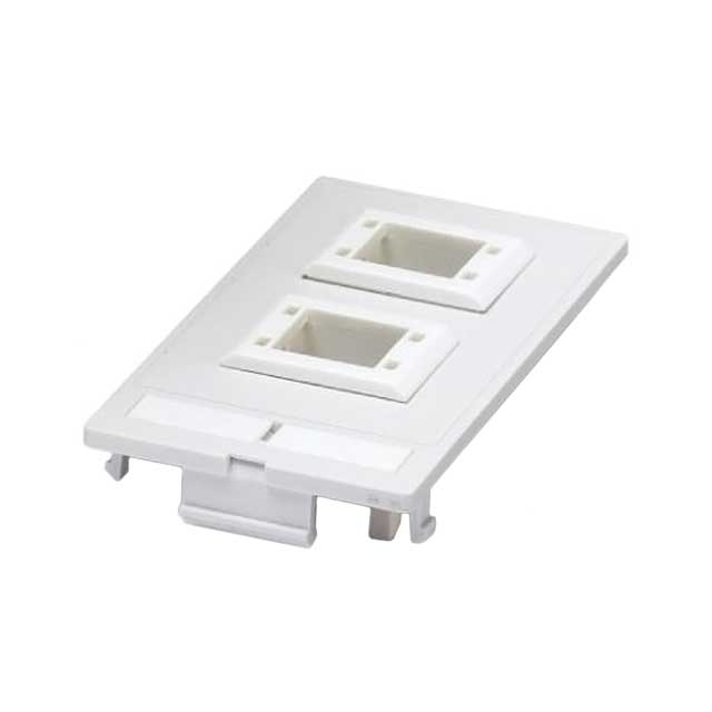 FACEPLATE SINGLE GANG 2PORT GRAY