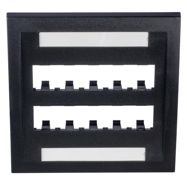 FACEPLATE, 10 PORT, DOUBLE GANG,