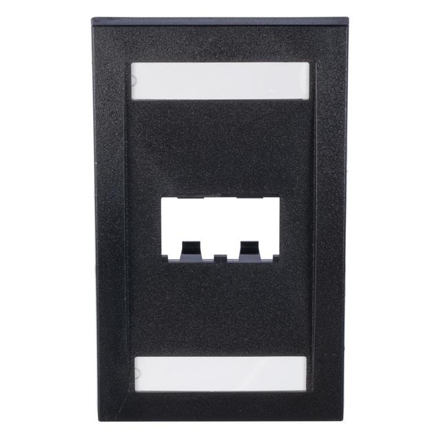 FACEPLATE, 2 PORT, SINGLE GANG,