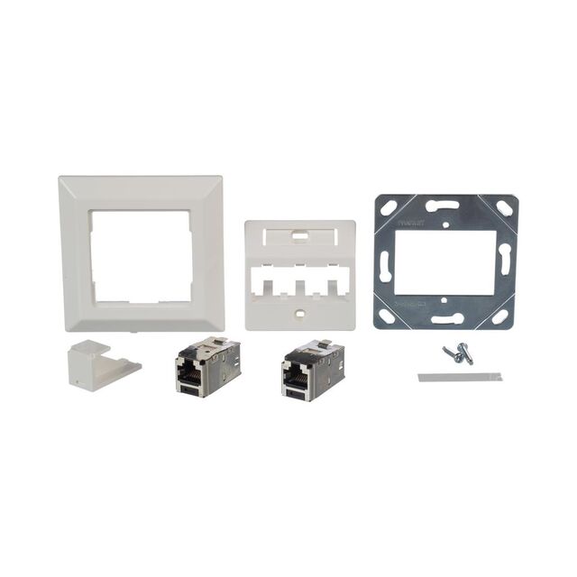 MINI-COM, SLOPED,FACEPLATE, 3 PO