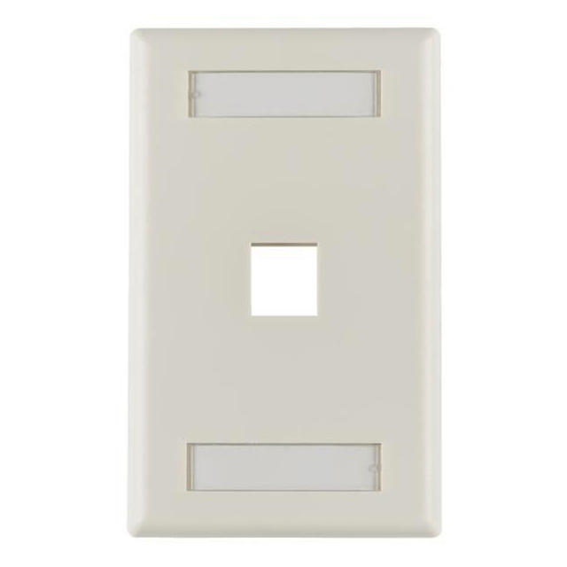 FACEPLATE SNGL GANG 1PORT WHITE