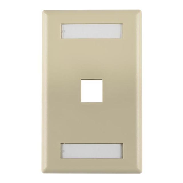 FACEPLATE SNGL GANG 1PORT IVORY