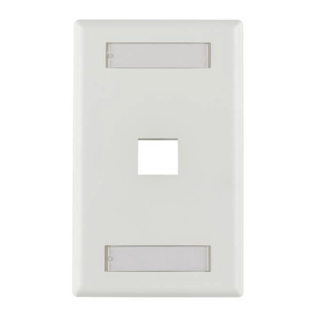 FACEPLATE SNGL GANG 1PORT WHITE