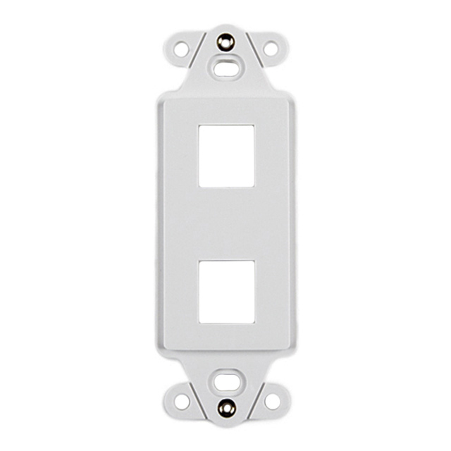 MOD FRAME SNGL GANG 2PORT WHITE