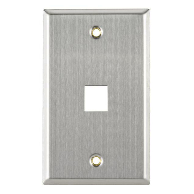 FACEPLATE SNGL GANG 1PORT SILVER