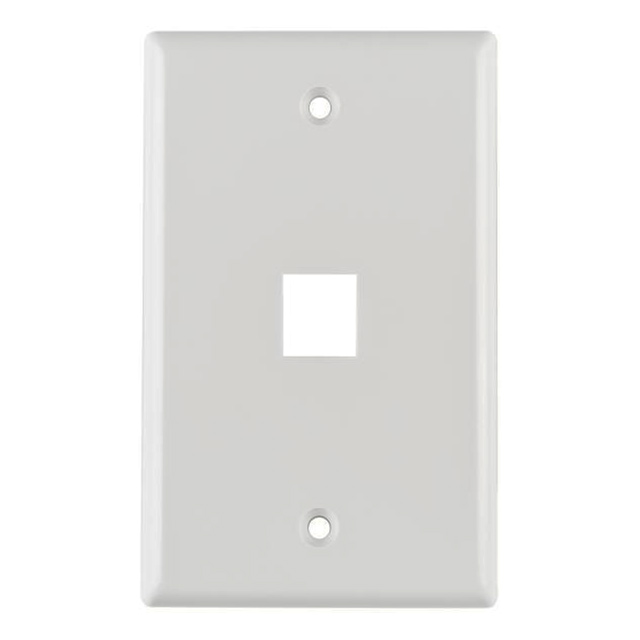 FACEPLATE SNGL GANG 1PORT WHITE