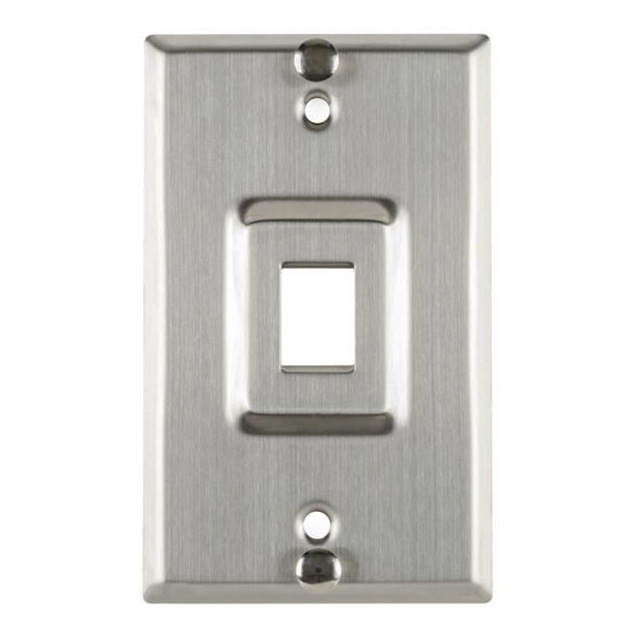 FACEPLATE SNGL GANG 1PORT SILVER