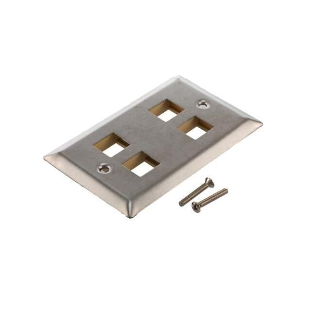 STAINLESS WALL PLATE FOR 4 KEYST