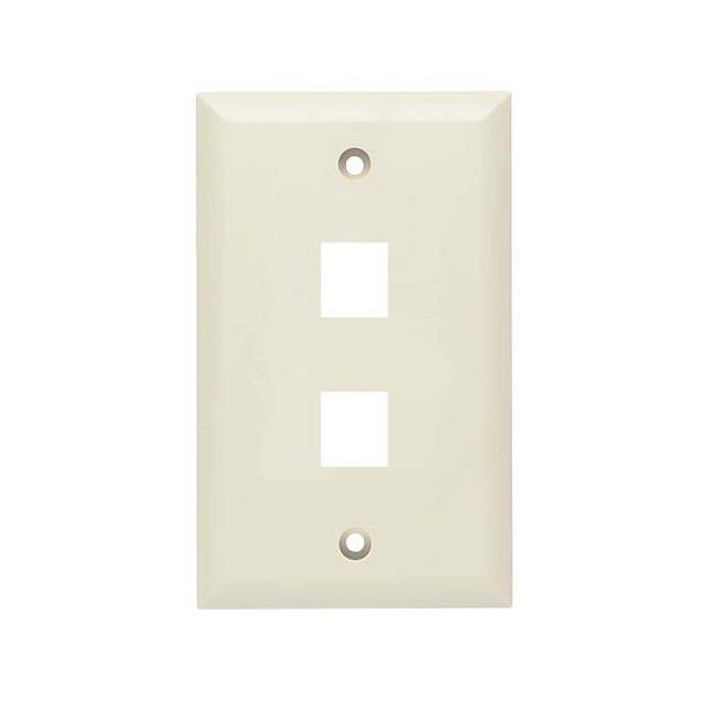 WALL PLATE 2 KEYSTONE IVORY
