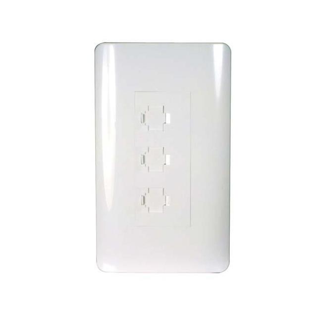 MOD WPLT 4.7""X2.8"" TRIPLE RJ45