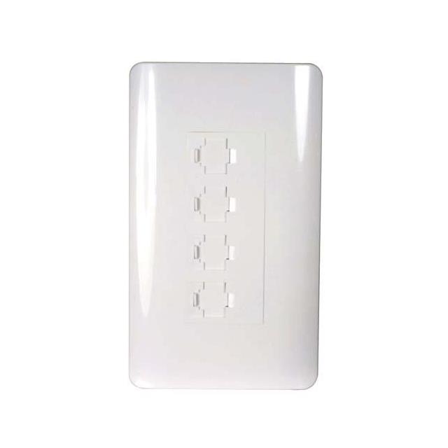 MOD WPLT 4.7""X2.8"" QUAD RJ45