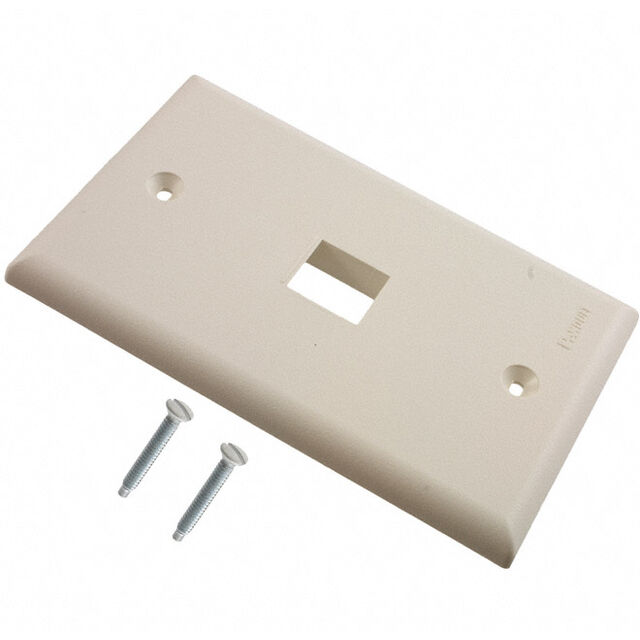 FACEPLATE SNGL GANG 1PORT WHITE