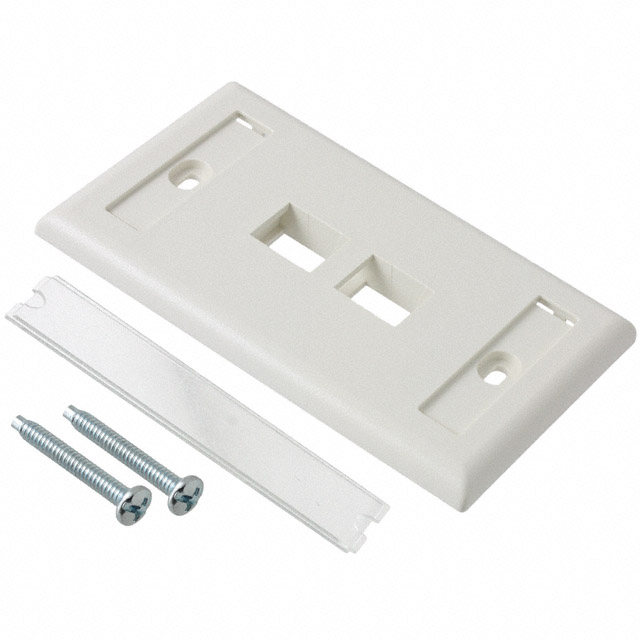 FACEPLATE SNGL GANG 2PORT WHITE