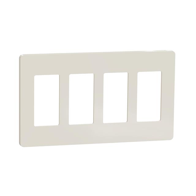 4 GANG SCREWLESS MATTE WALL PLAT