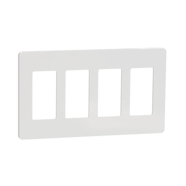 4 GANG SCREWLESS MATTE WALL PLAT