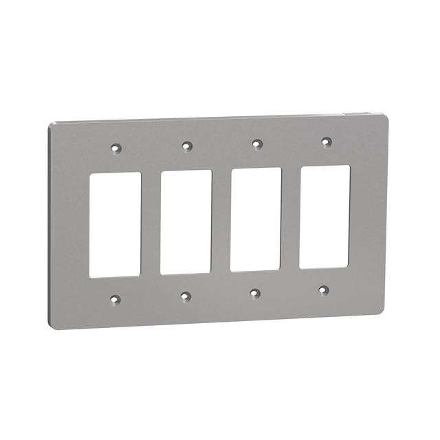 4 GANG MID+ WALL PLATE GY