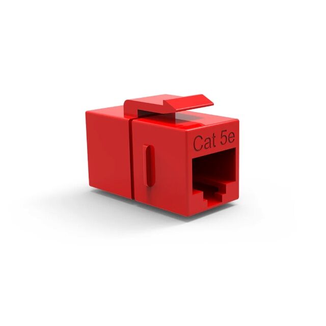 CAT5E RD KEYSTONE JACK COUPLER