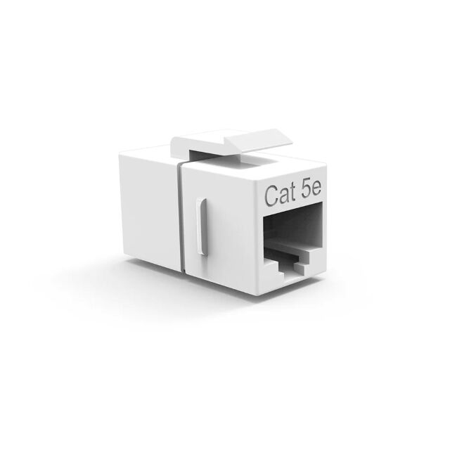 CAT5E WT KEYSTONE JACK COUPLER