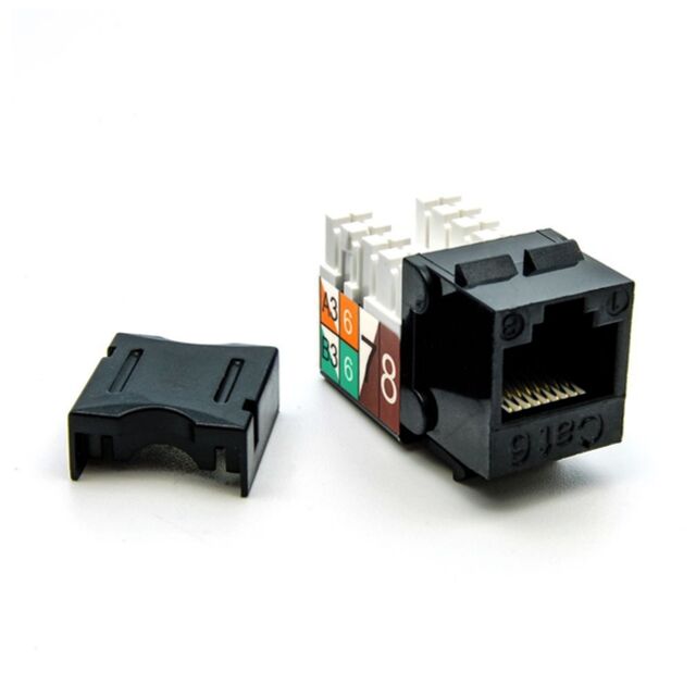 CAT6 KEYSTONE JACK, SNAP-IN, 90