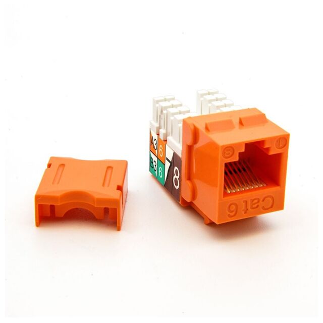 CAT6 KEYSTONE JACK, SNAP-IN, 90