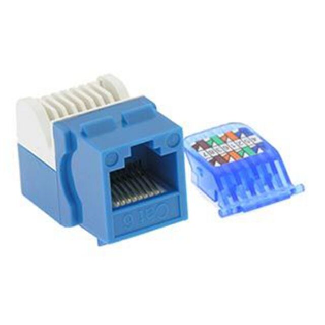 CAT.6 TOOL LESS KEYSTONE JACK BL